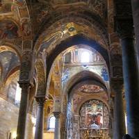 Потолок с мозаикой в церкви Марторана в Палермо
