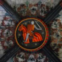 Герб на замковом камне в церкви Санта-Мария-дель-Мар