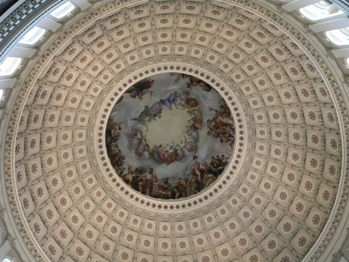 Фреска Апофеоз Вашингтона в Национальном зале штатов Капитолия, Вашингтон (фото 6)