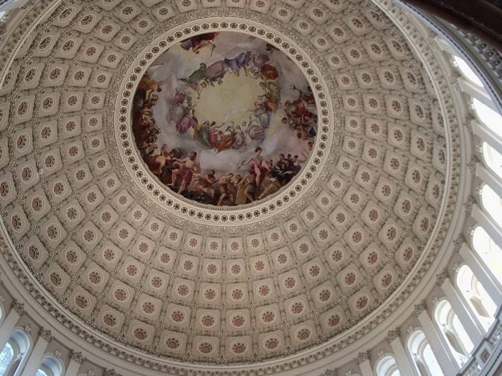 Фреска Апофеоз Вашингтона в Национальном зале штатов Капитолия, Вашингтон