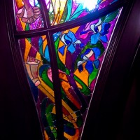 Декорирование витражом двери со стеклом — фото 8