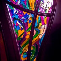 Декорирование витражом двери со стеклом — фото 12