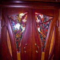 Декорирование витражом двери со стеклом — фото 4