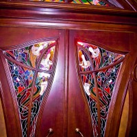 Декорирование витражом двери со стеклом — фото 3