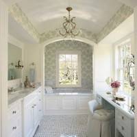 Потолок в ванной комнате в стиле прованс