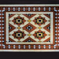 Плиточный пол с рисунком в виде мозаики