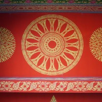 Роспись потолка в буддийском храме в Тайланде — фото 1