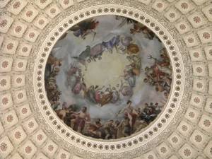 Фреска Апофеоз Вашингтона в Национальном зале штатов Капитолия, Вашингтон (фото 4)