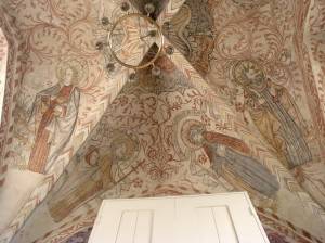 Роспись потолка в церкви города Остра в Швеции