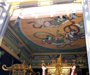 Японская роспись потолка по ткани