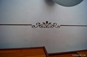 Роспись потолка по трафарету. Второй фрагмент.