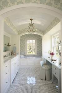 Потолок в ванной комнате в стиле прованс