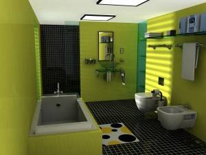Подвесной потолок в ванной - дизайн проект