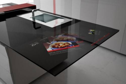 Умная кухня со встроенным планшетом Samsung от Toncelli