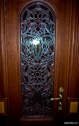 Декор витражом межкомнатной двери — фото 4